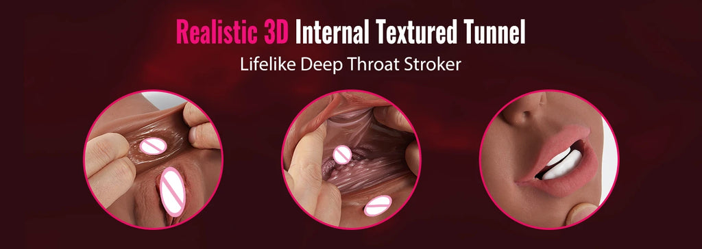 3 In 1 Pocket Pussy Real Vagina Male Masturbator Cup Oral Sex Tight Anus Blowjob Textured Masturbation Adult Sex Toy for Men