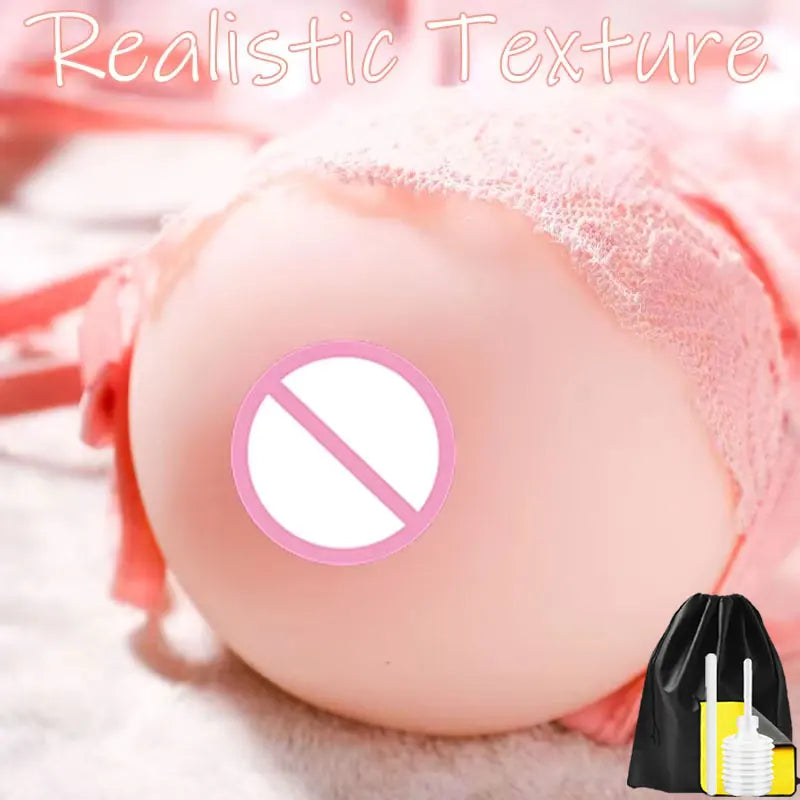 Big Boob Lifelike Sex Doll for Men Realistic Sex Torso Breast Male Sex Toy with Nipple Insertable Soft Sex Dolls with 3D Channel