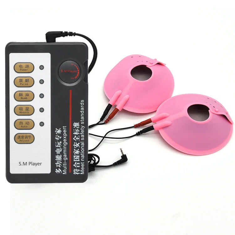 Bdsm Electric Shock Nipple Sucker Clamps Electro Stimulation Breast Toys for Woman Nipple Paste Pads Electrical Sex Accessories