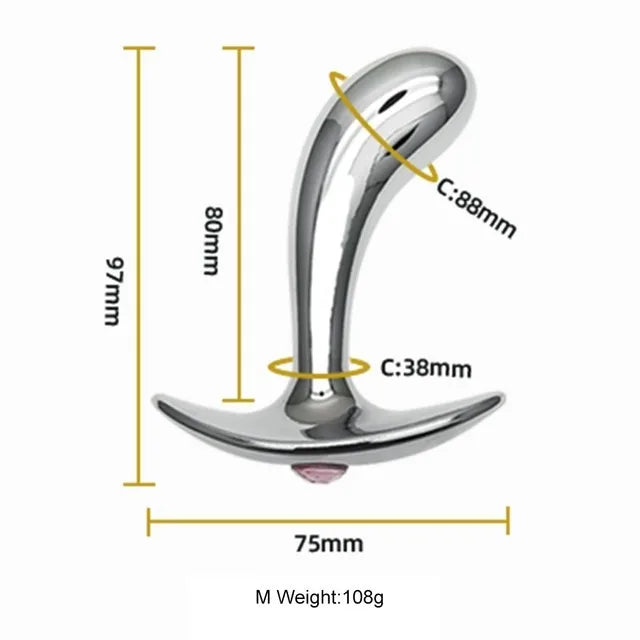 Metal Dildo Stainless Steel Anal Plug Butt Plug Prostate Massage Adults Sex Products Anal Trainer Sex Toys For Female Male Gay