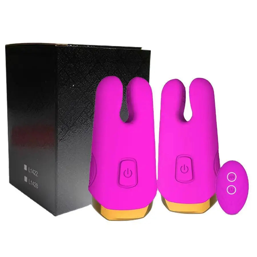 Good Erotic Nipple Clamps Vibrator Female Masturbation Tool Adult BDSM Bondage %