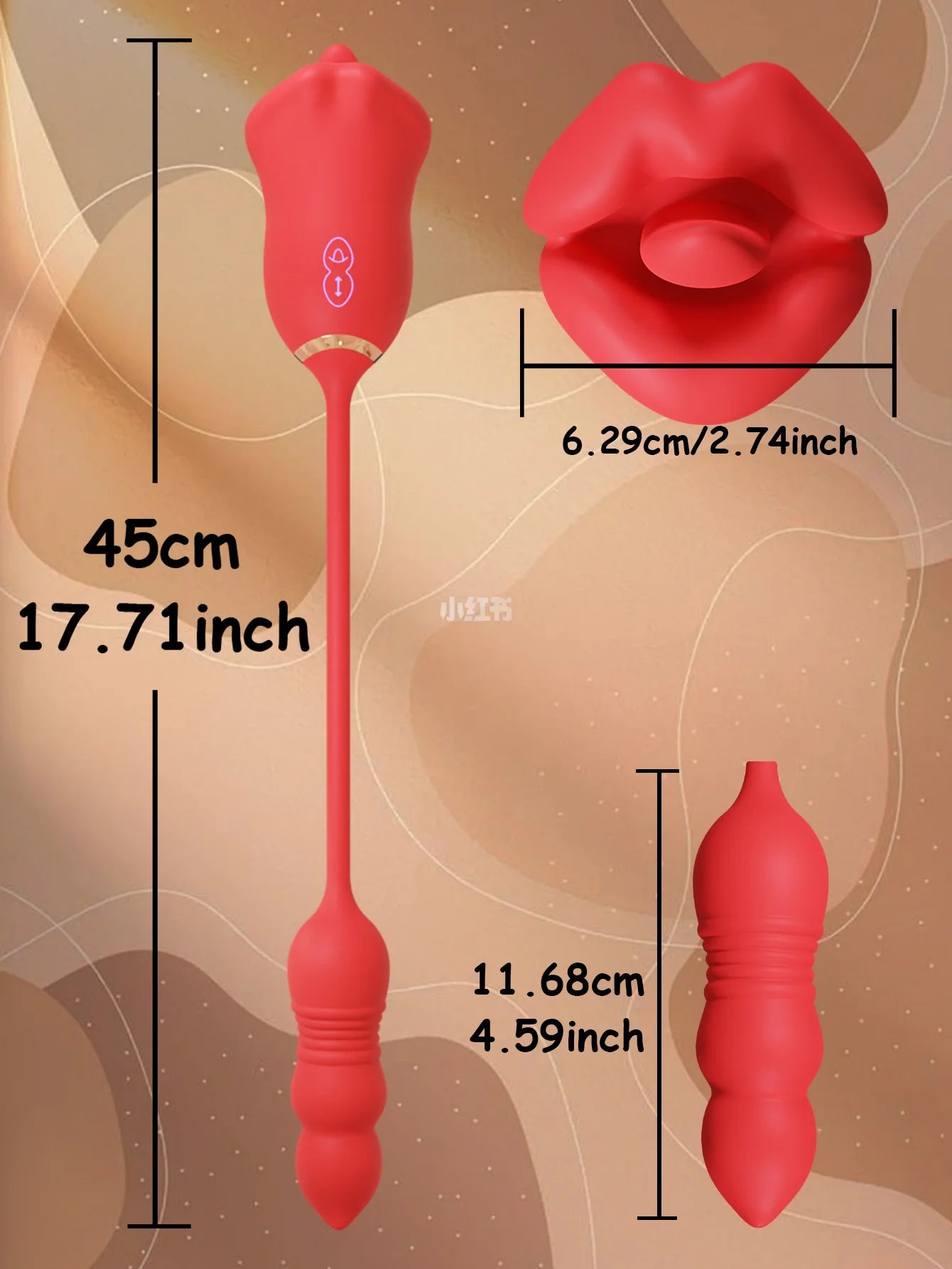 18+ adult Sex toys Rose Vibrator Women Toy Vibrator 3-in-1 Clitoral Stimulator Tongue penetration consolador vibrator orgasm