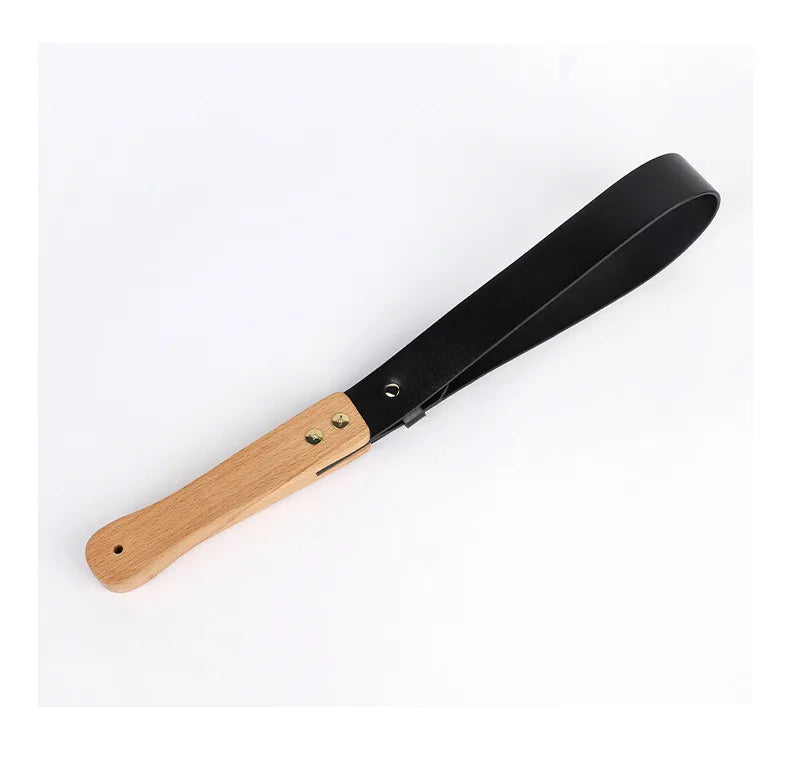 SM Bondage Sexy Whip For Couples Leather Fetish Whip Flirting Paddles Slave Fetish Wooden Handle Spank Paddle BDSM Adult Sex Toy