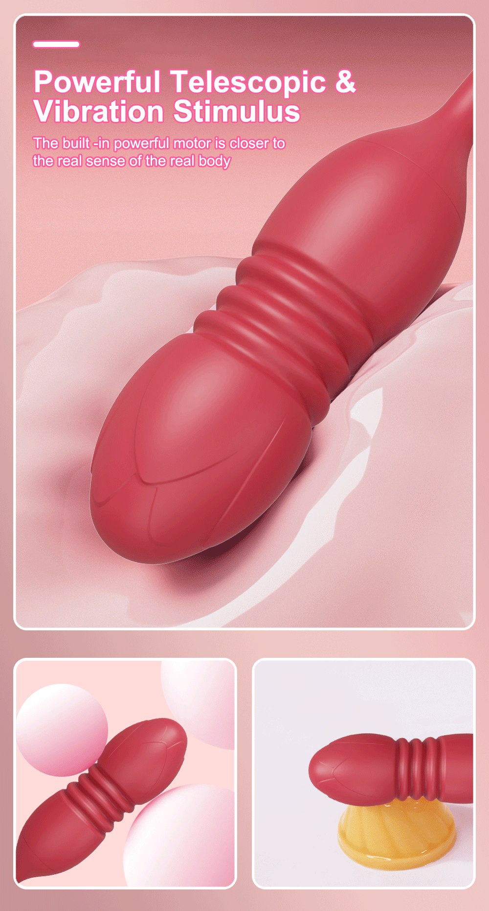 Sexy Adult Female Rose-Sucking Dildo Vibrator for Women Nipple Clit Stimulator Vibrating Penetration Vagina Vibrator Sex Toys 18