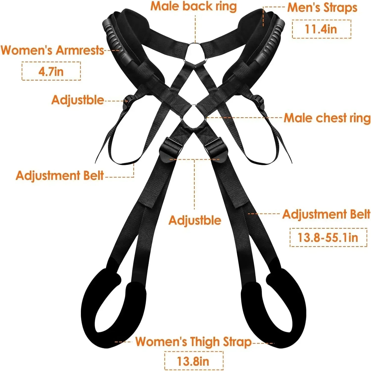 BDSM Sex Swing Set with Bondage Love Slings Adjustable Strap Easy Installation Soft Mat for Couples Adult Sex Toy Intimate Time