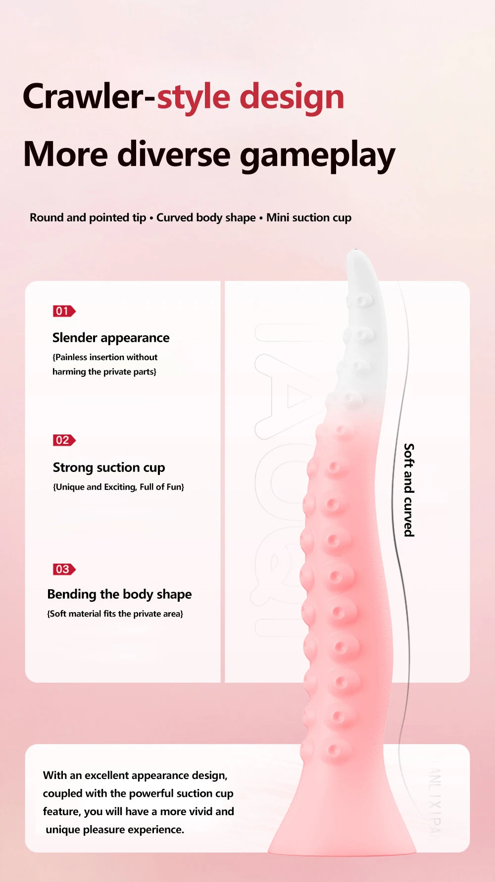Long Anal Butt Plug Silicone Monster Dildo Penis Anus Vagina Dilator Octopus Tentacle Animal Penis Sex Toys For Women Men Tool