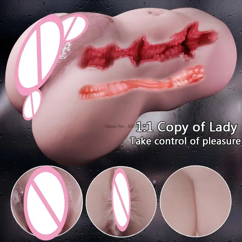 Fake Pussy Dolls Silicone Men Masturbator Man Adult Sex Products Hentai Sextoy Male Masterbator Toys for Couples Intimate Vagina