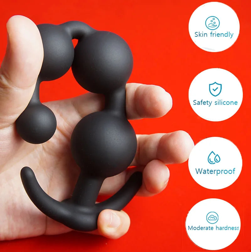 Silicone Beads Butt Plug Anal Balls,Anus Masturbator Prostate Massager,Ass Sex Toys,Analplug Buttplug Butplug,Analsex