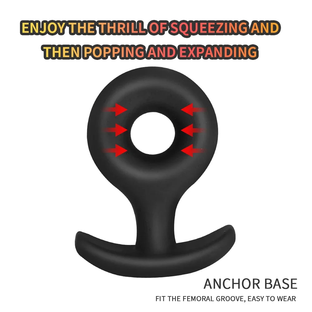 Hollow Wearable Soft Small Silicone Anal Plug Dildo Butt Plug Sex Toys for Adult Beginner Anus Trainer Anal Toy for Men Sex Shop