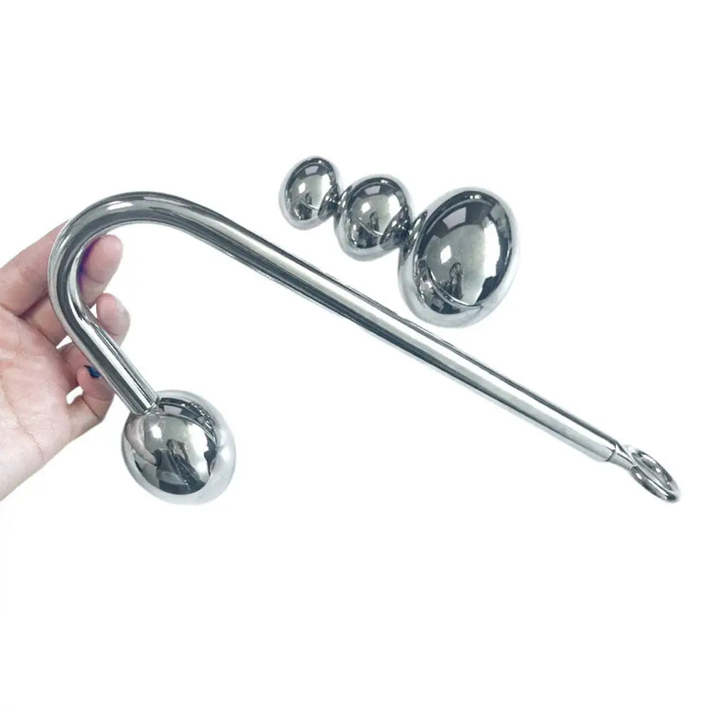 Stainless Steel Anal Hook Anus balls Metal Anal Dilator Butt Plug Big Anal Beads prostate massager insert Anal sex toy for Adult