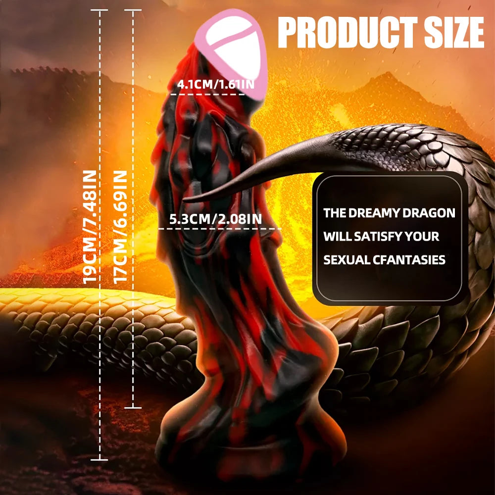 Realistic Monster Dragon Dildo for Women Monster Big Dick Soft Penis Anal Plug Prostate Massager Sexy Adult Toy for Female Male