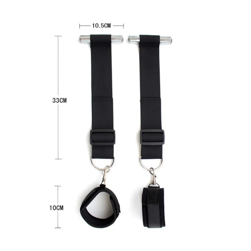 BDSM Harness Adjustable Handcuffs Hanging On Door Sex Bondage Restraints Flirting Sex Toys For Woman Bondage Gear Adult Sex Shop