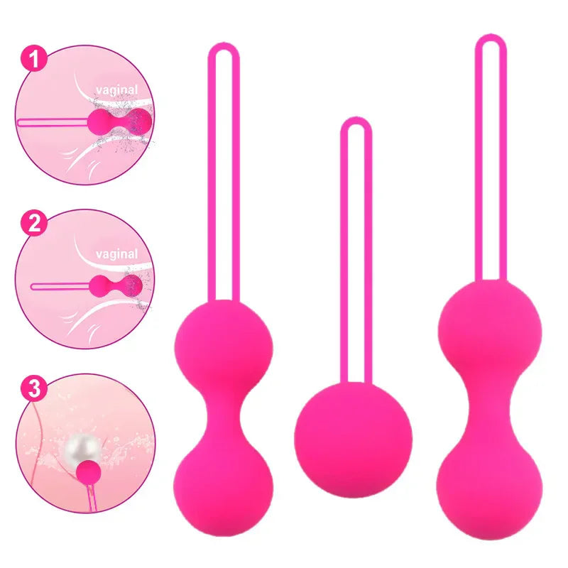 Silicone Vaginal Balls Sex Toys For Women Vagina Tighten Exercise Chinese Kegel Balls Vibrator Pelvic Ben wa Balls Anal balls