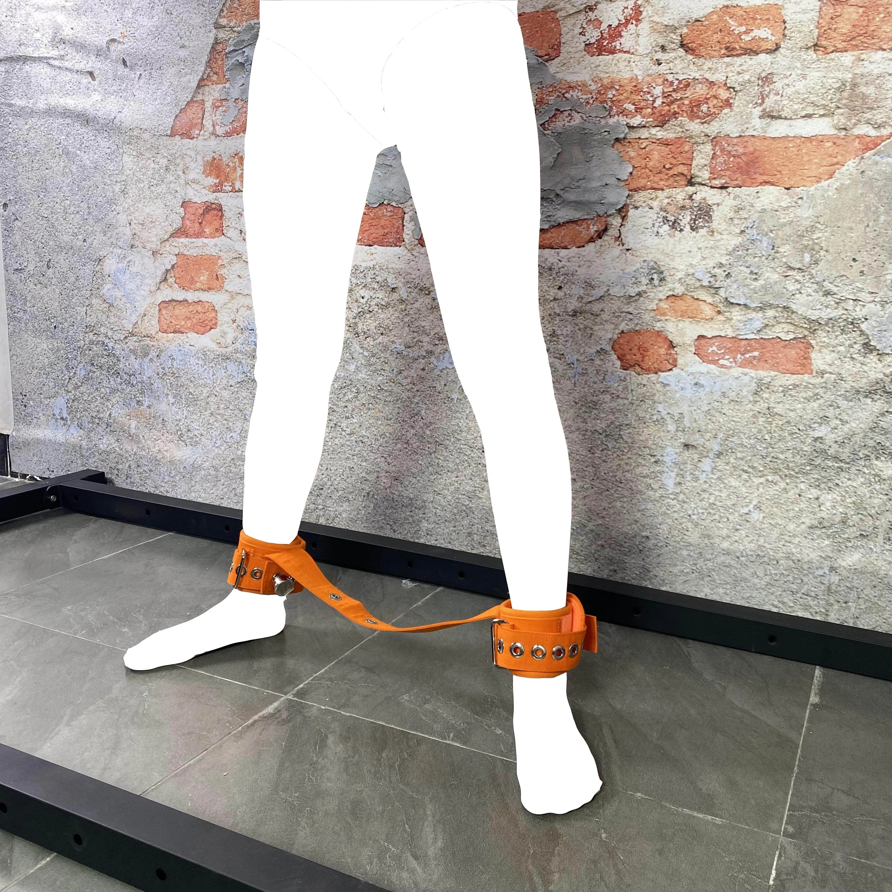 BDSM Foot Restraint Shackle Cotton Strap Standing Bondage Belt with Magnetic Controlled Lock BS11