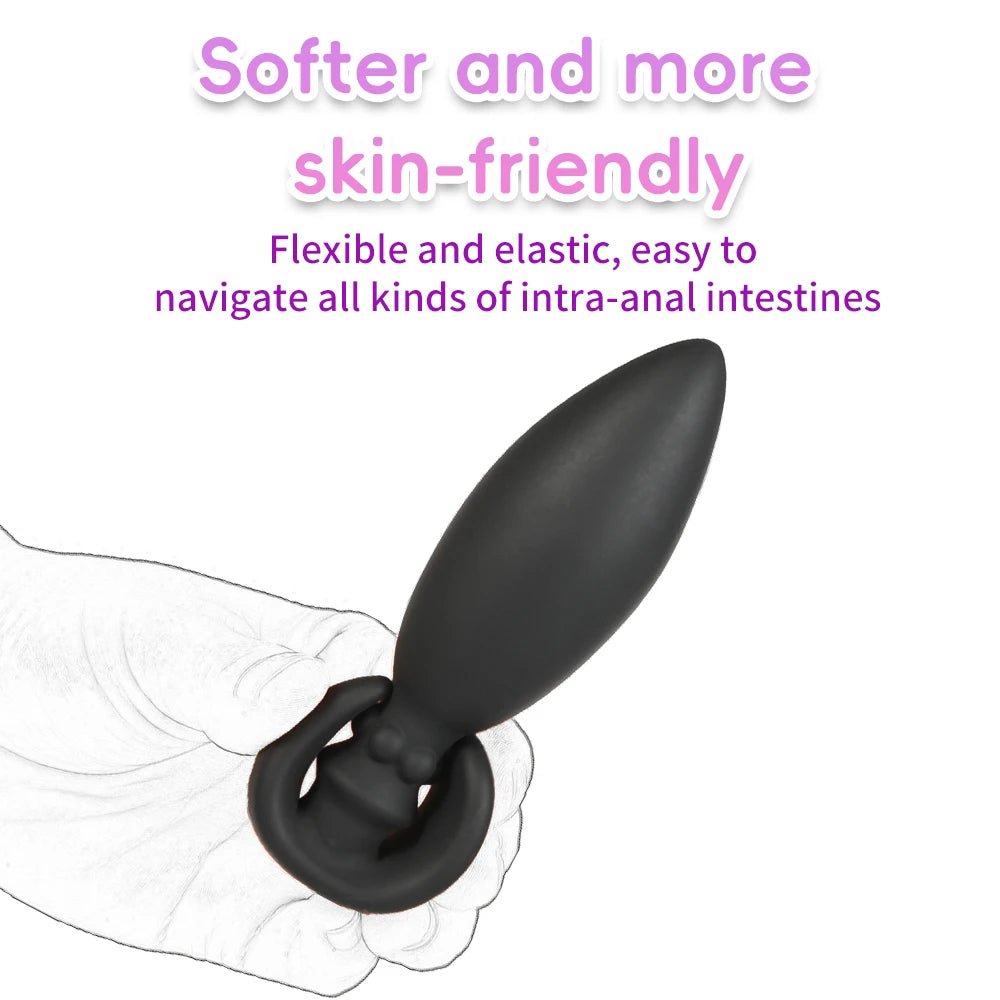 Adult Silicone Anal Plug Dildos Bullet Vibrator Butt Plugs Sex Toys for Women Men Gay Prostate Massager Anal Masturbating S/M/L