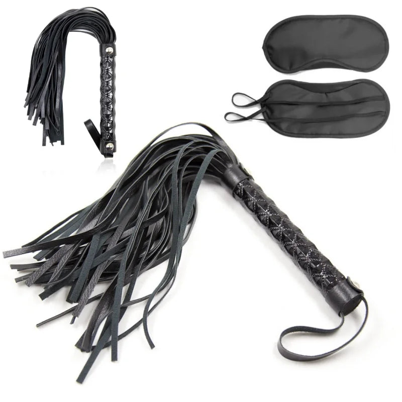 Adult Products Whip With Diamond Pattern Handle Bdsm Kits Slave Lash Flogger Spanking Erotic Games Blindfold Sex Toys For Women