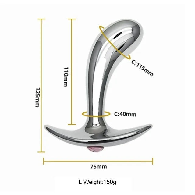 Metal Dildo Stainless Steel Anal Plug Butt Plug Prostate Massage Adults Sex Products Anal Trainer Sex Toys For Female Male Gay