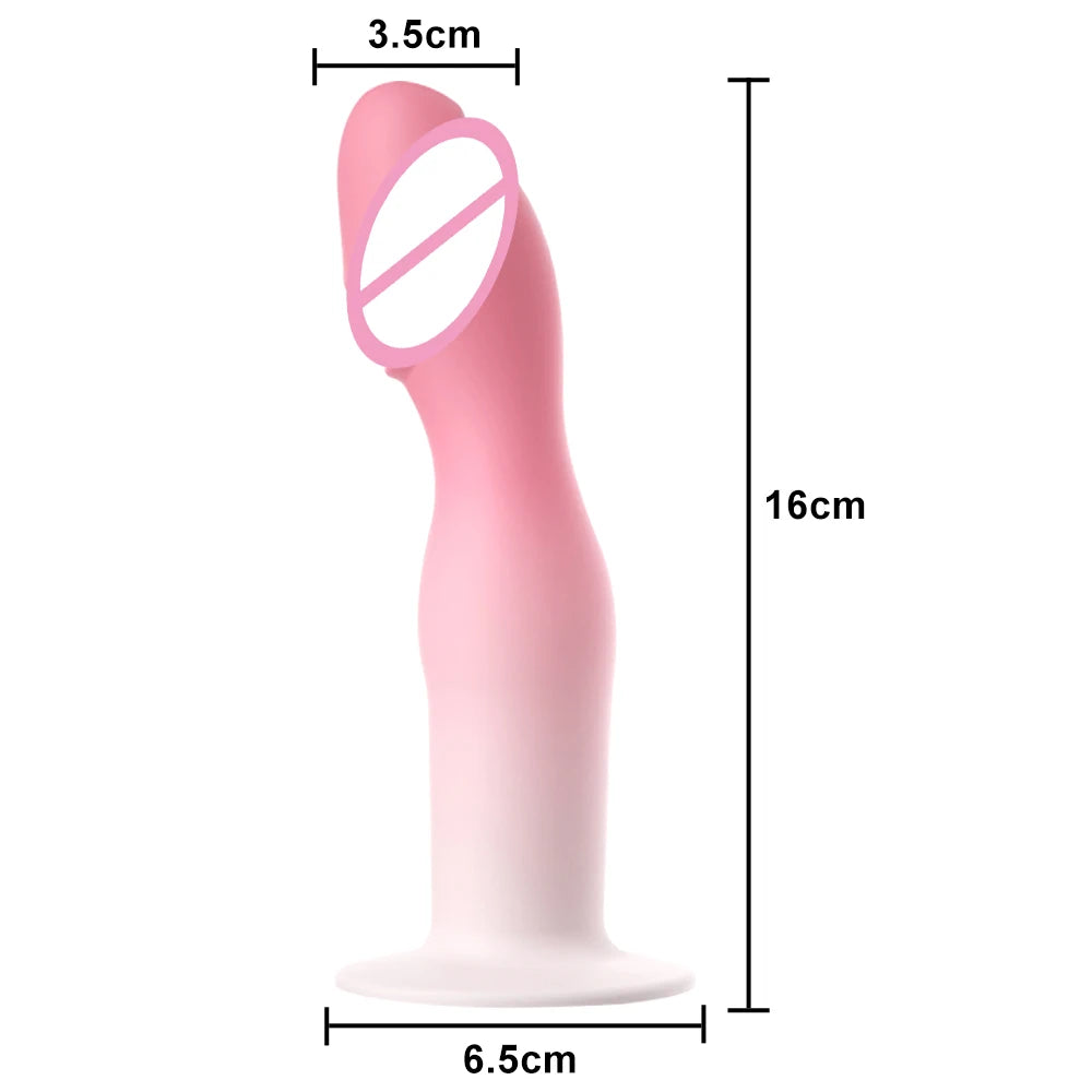 Flexible Liquid Silicone Dildo For Begginner G Spot Personal Massage Tool Suction Cup Anal plug Prosate Massager Female Sex Toy