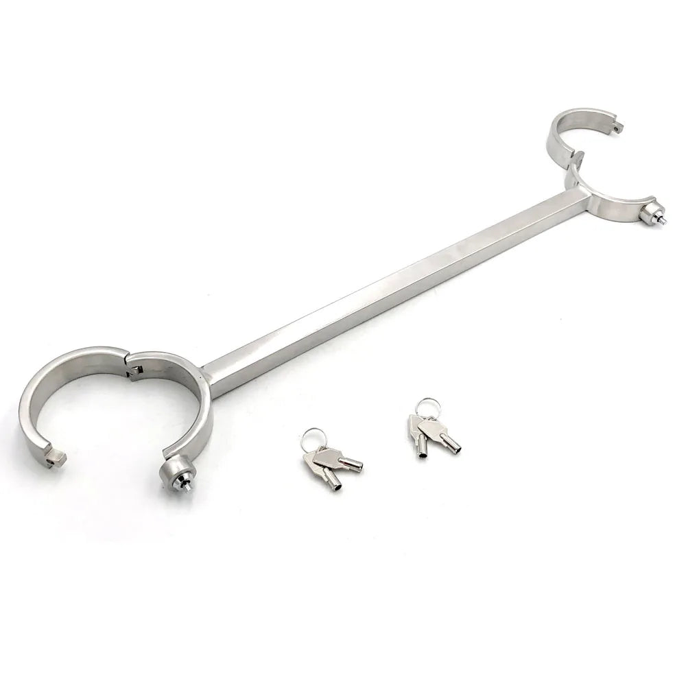 Stainless Steel Spreader Bar Lockable Hand Ankle BDSM Bondage Cuffs Adult Games Restraints Handcuffs Sex Toys For Couples Woman