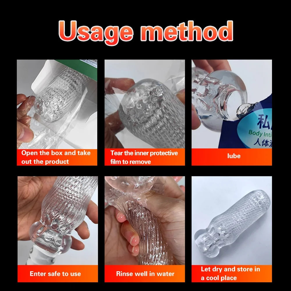 Masturbation Cup Sex Toys for Men Soft Male Exercise Penis Massage Sexy Pocket Pussy Blowjob Toy Vagina Adult Goods 18+
