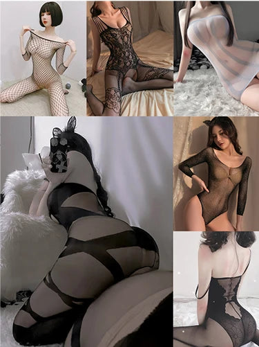 BDSM Lingerie Sexy Bondage Open Anal Erotic Bodysuit Women Halter Exposed Exotic Clothes Backless Bottom Sissy Hot Sensual Body