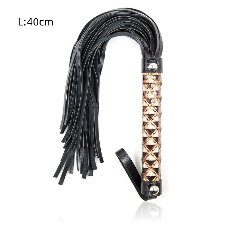 BDSM Kits Slave Whip With Diamond Pattern Handle Lash Flogger Spanking Adult Products Blindfold Sex Toys For Women Erotic Games