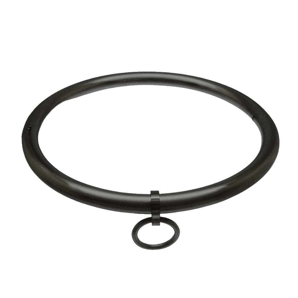 Brushed matt stainless steel slave collar necklace lockable torque necklace choker fetish wear jewelry Collar