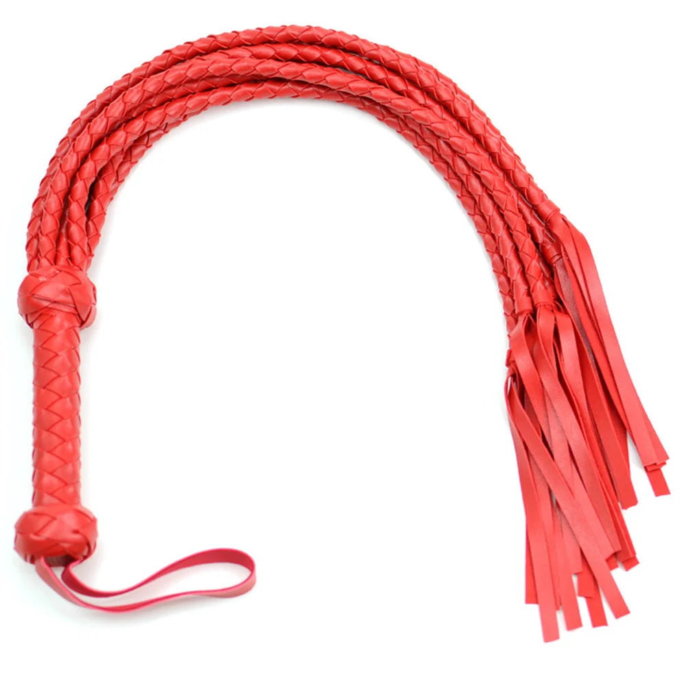 Durable Woven Pattern Leather Whip Bdsm Bondage Restraints Adult Games Sex Toys For Couples Flirting Erotic Products Party Props