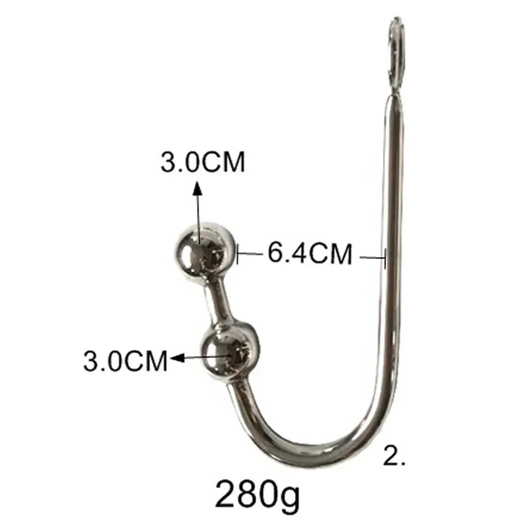 BDSM Stainless Steel Metal Hook With Ball Butt Plug Anal Dildo Vagina Prostate Stimulating Massage Adult Sex Toys For Woman Man