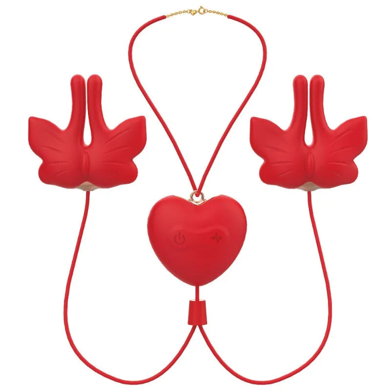Nipple Clamp Vibrator Breast Stimulatior Magnetic Nipple Clip Sex Toys Necklace for Clitoris Anal Erotic Toys Adults for Couples