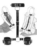 BDSM Bondage Restraint Couples Sex Toy Set Neck To Wrist Adjustable Handcuffs Collar Sex Restraints Women Adult Sex Toys SM Kit