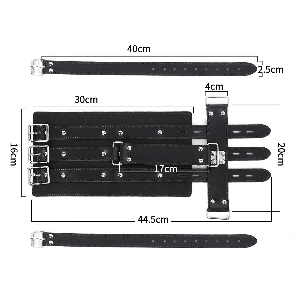 BDSM Bondage Body Restraints Reverse Back Handcuffs Adult Products Sex Game PU Leather Cuffs Sex Toys for Women Couples