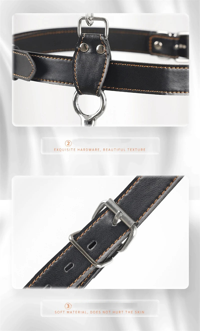 Bondage Gear Adult Sex Toy Set Anal Hook Mouth Gas Harness BDSM Handcuffs Mouth Plug Adjustable Collar Slave Bondage Sex Toys