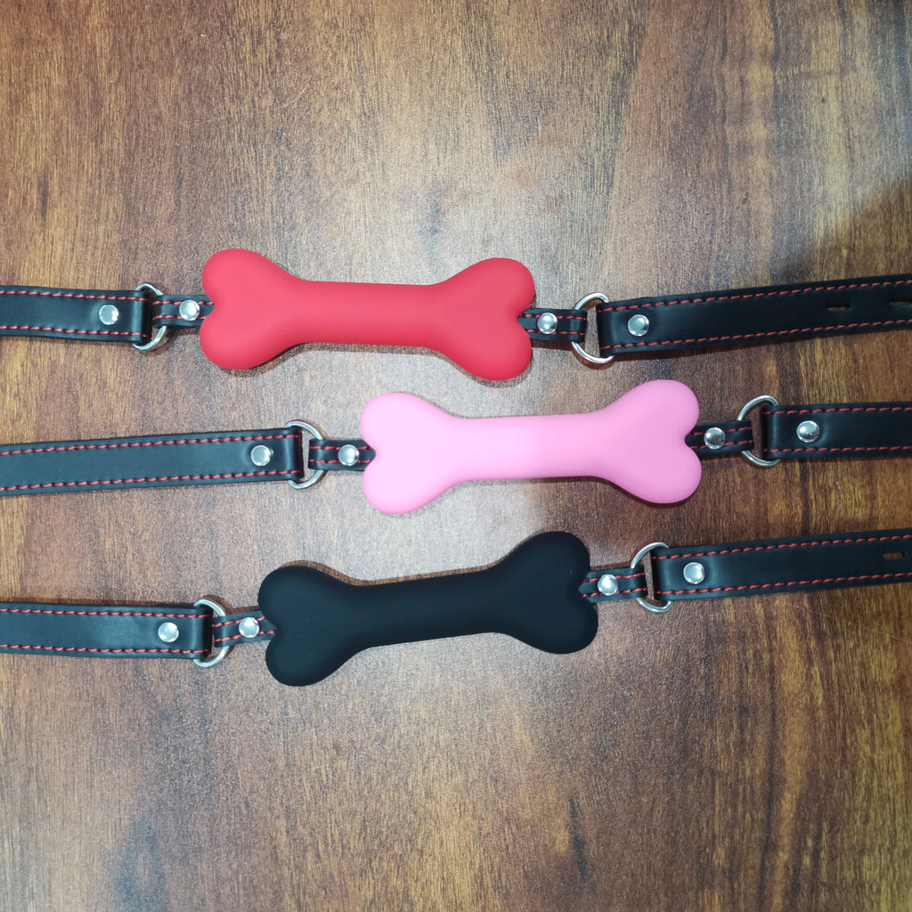 Soft Harness Mouth Silicone Dog Bone Ball Gag Open Mouth Gag Bdsm Bondage Slave Gag Sex Products Sm  Sex Toys for Women