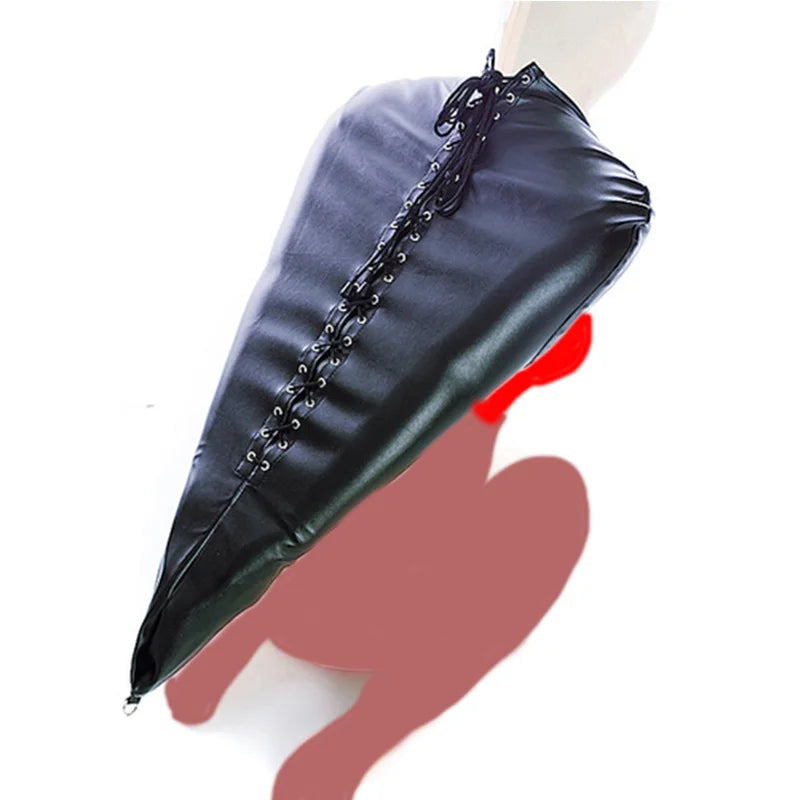 BDSM Strait Jacket / Armbinder,Leather Deluxe Arm Binder Restraint,Behind Back Bondage Gloves,Sex Toys For Couples