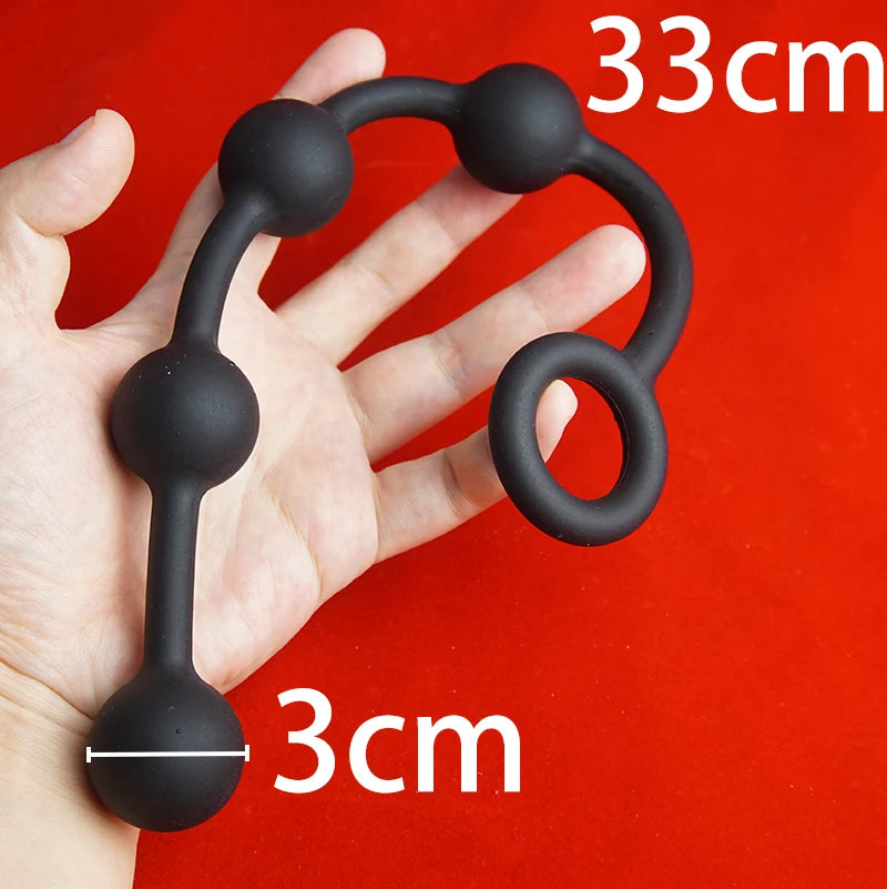 Silicone Dildo Eggs Anal Beads,But Butt Plug with Silicone Huge Anal Balls Sex Toy,Anus Vaginal Masturbator Dilator,Buttplug