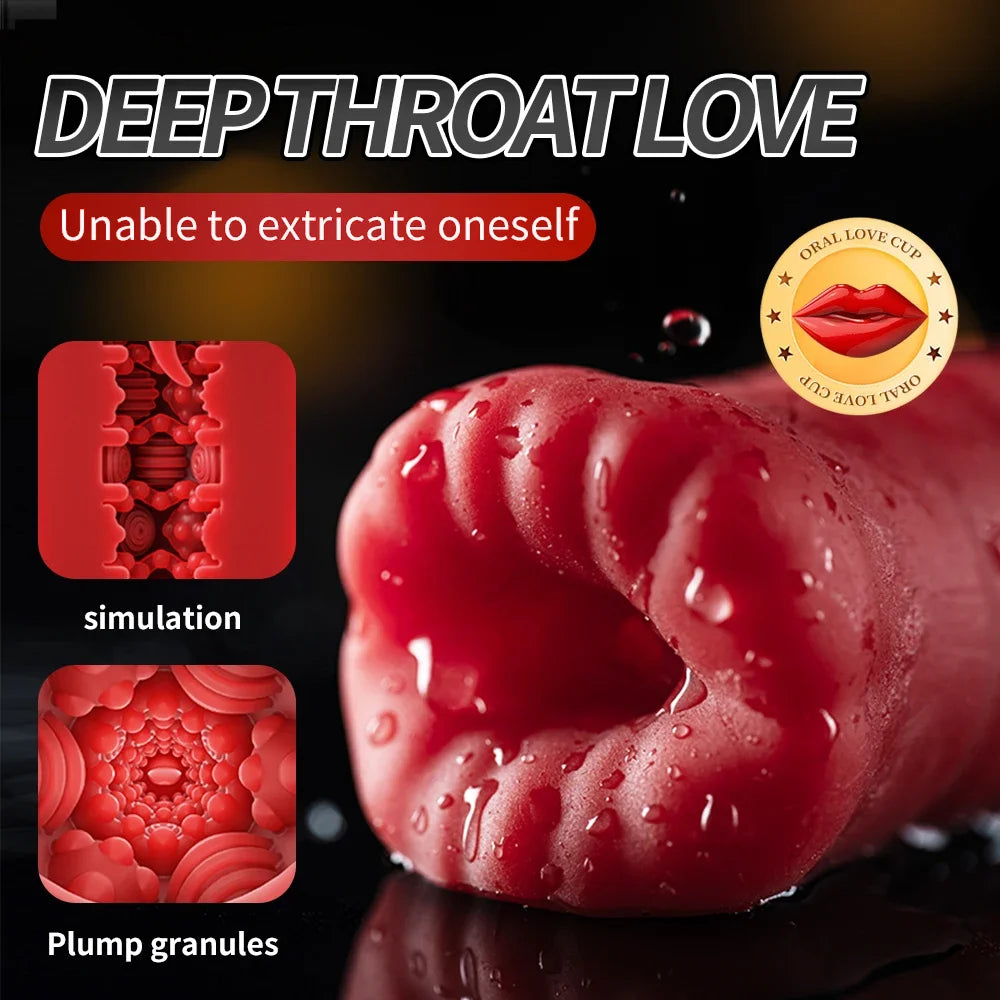 Male Sucking Masturbator (w/Vibrating Bullet) - 18+ Oral/Vaginal Blowjob Stimulation, Penis Vibrator Cup