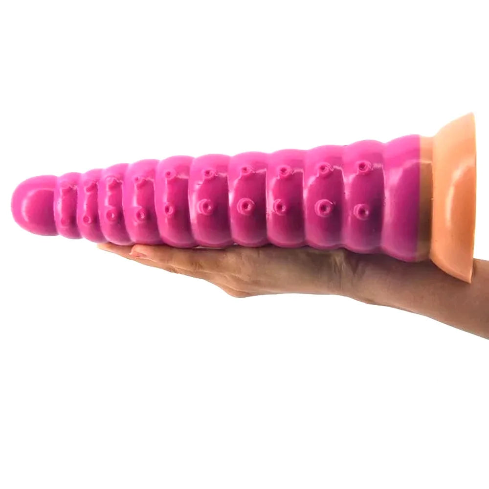 Silicone Simulation Dildo Female Masturbator Clitoris Massager Sex Toy Simulation Caterpillar Dildo