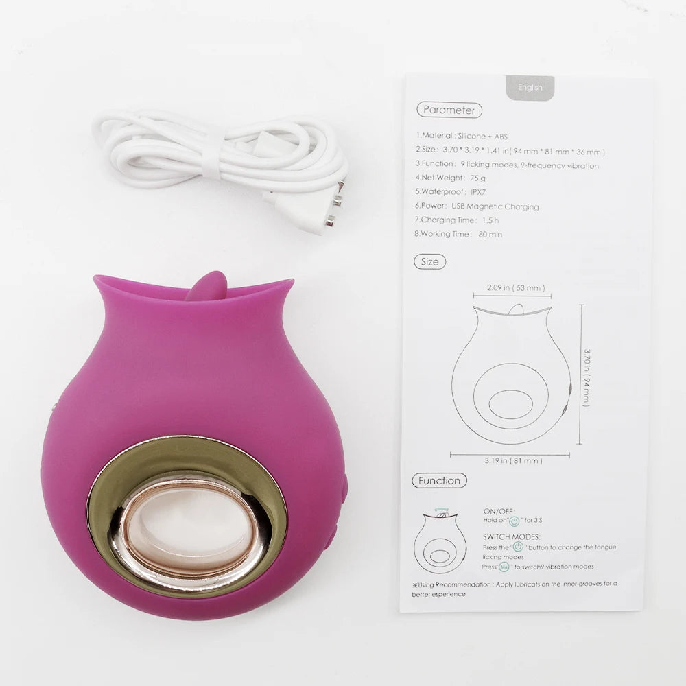 Vibrator for Women G-Spot Licking Dildo Clit Nipple Stimulator Oral Tongue Pussy Vagina Sex Toys for Women Female Masturbation