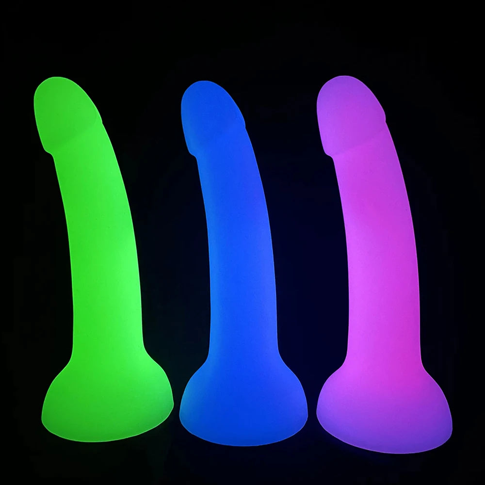 Realistic Luminous Dildo Powerful suction cup Adult games Huge Penis Big dick Female Masturbation Device Erotic Sex Toys for Cou