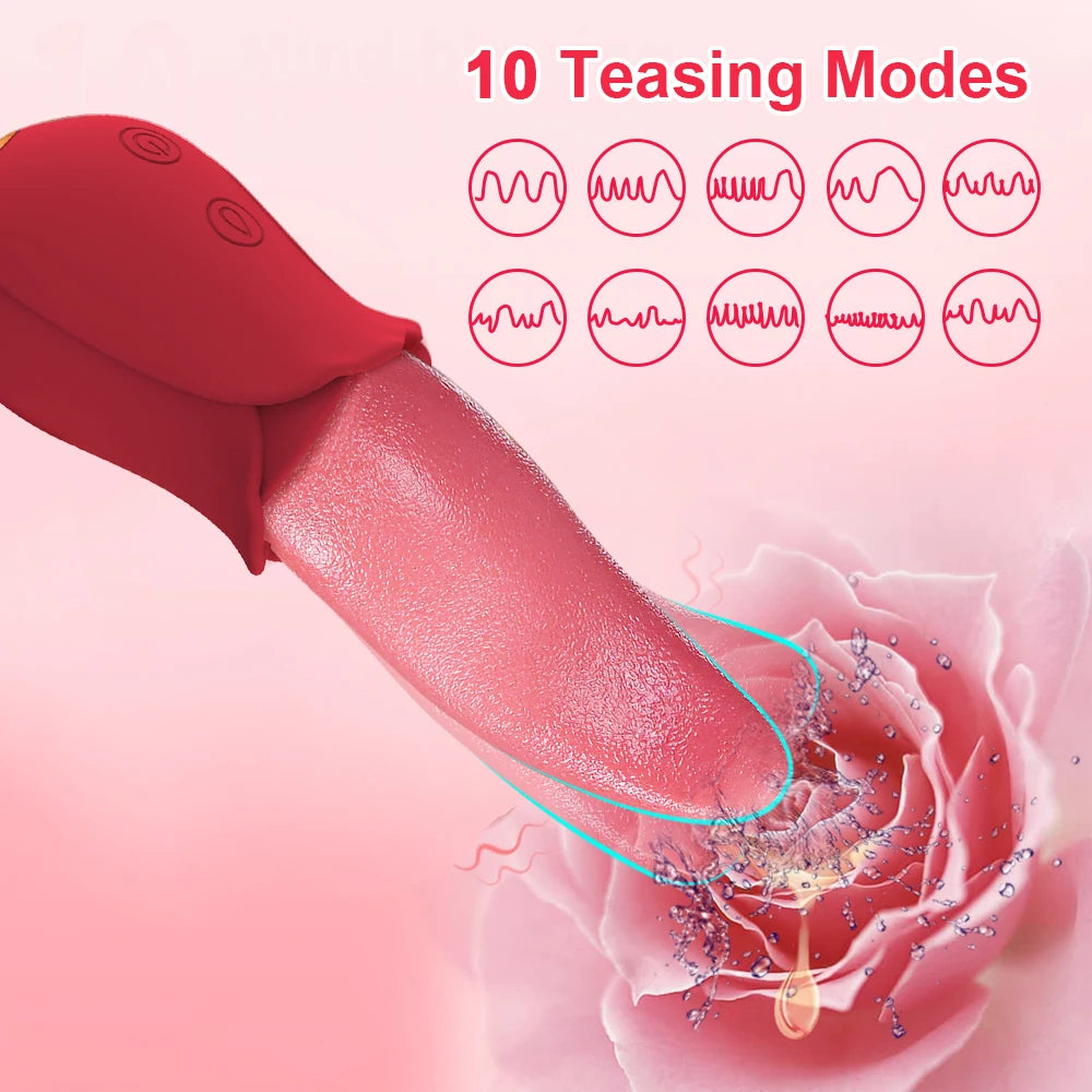Sex Toys Vibrator Tongue Licking Nipple Clitoris Stimulator Vibration Women Couple Sexy Adult Female Vibrator Toys