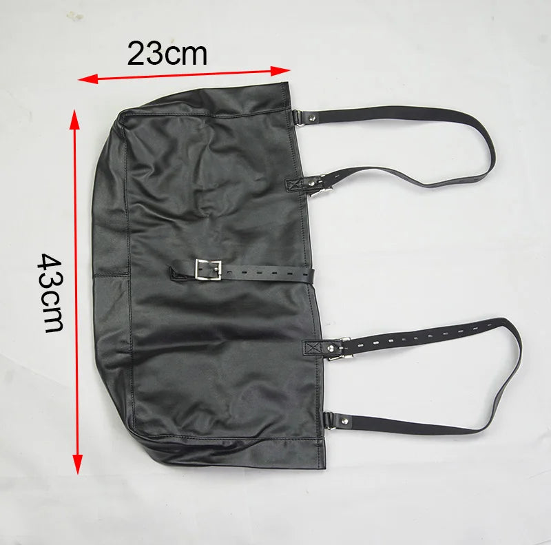 BDSM Strait Jacket / Armbinder,Leather Deluxe Arm Binder Restraint,Behind Back Bondage Gloves,Sex Toys For Couples