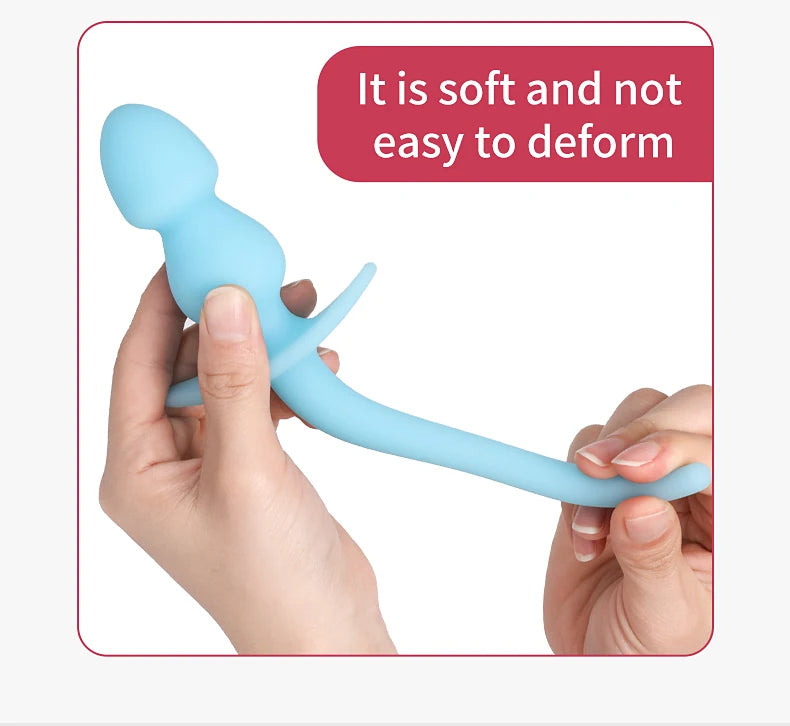 Dog Tail Anal Plug Silicone Butt Plug Puppy Play Anal Accessories Sex Toy for Adult18+ Woman Men Role Play Pup Tail Sex Shop Toy