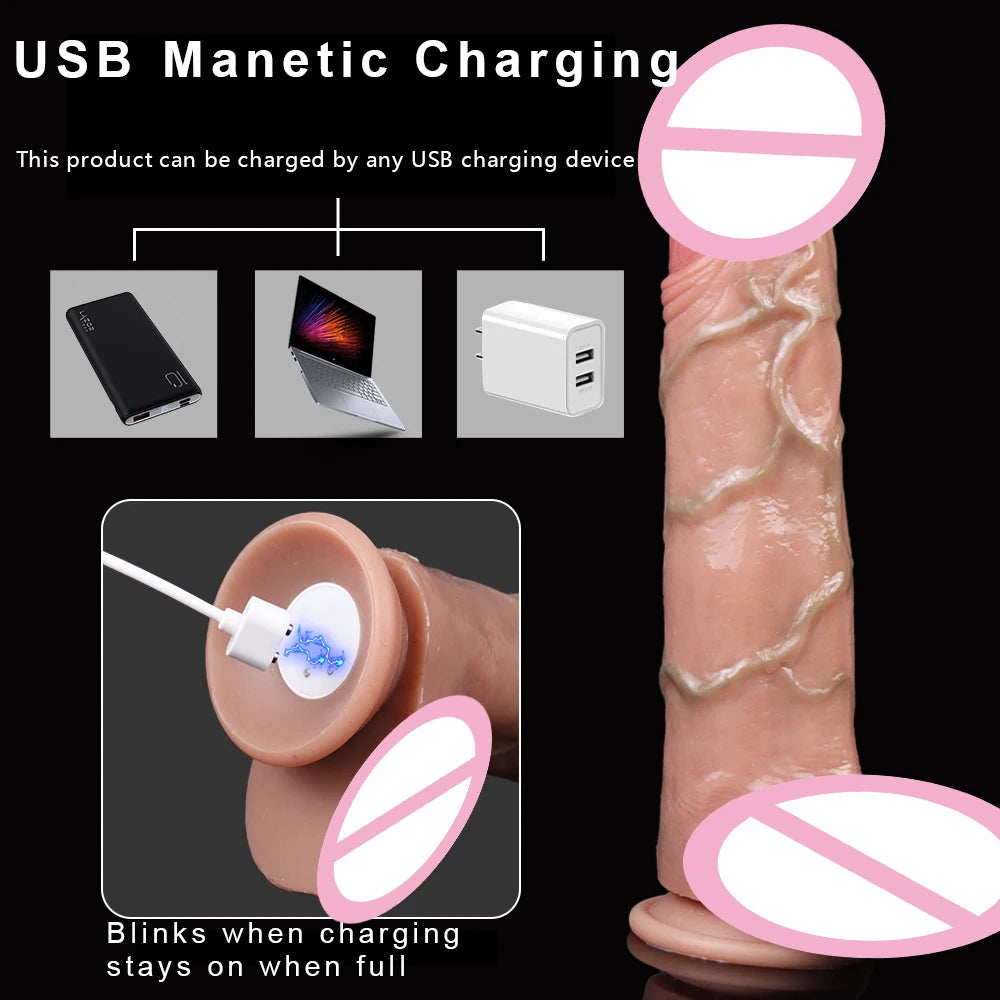 SXXY Lifelike Telescopic Realistic Dildo Suction Cup Silicone Sex Toys For Women Lesbian Gay Vaginal Stimulate Vibration Toy