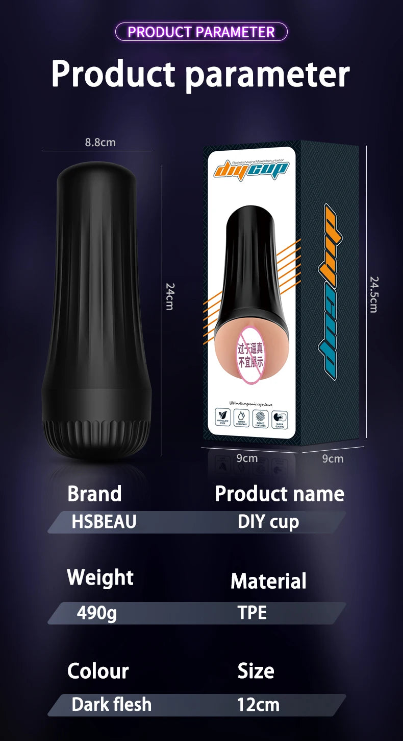 Realistic Vagina Male Masturbator TPE Soft Tight Pussy Erotic 18+ Adult Toys Sex Toys For Men Masturbatings machine Sex shop