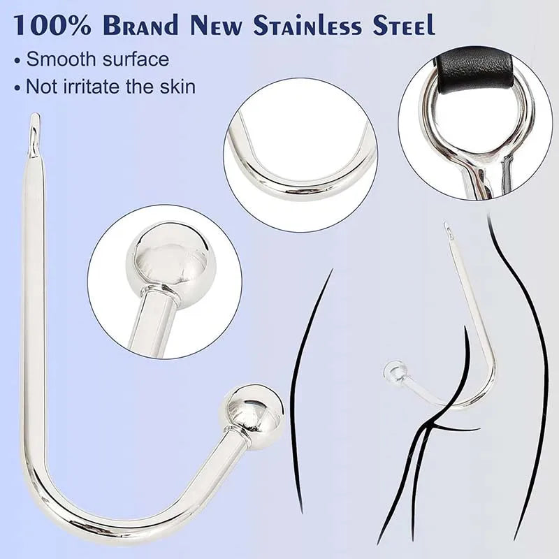 Sex Toy Set Anal Hooks Handcuffs PU SM BDSM Bondage Anal plugs Neck Restraint Backhanded Couple Flirt Sex Toys