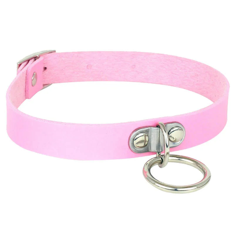 Sexy Necklace Collar Leather Bdsm Cosplay Slave Heart Collars And Leash Set For Women Bondage Gothic Choker Bell Accessories