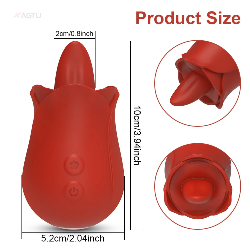 Sex Toys Tongue Licking Nipple Clitoris Stimulator Massager Dildo Vibrator Masturbation Tools Women Vibration Adult Supplies