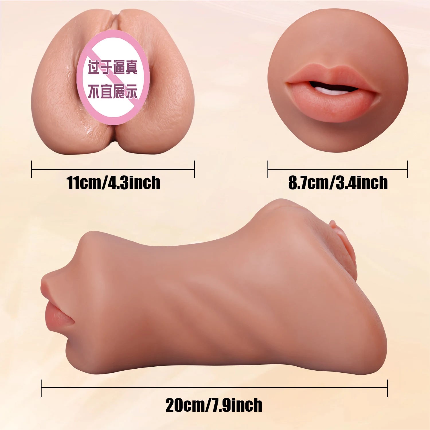 Male Stimulation 3 in 1 Pocket Pussy Masturbation Realistic Textured Vagina Tight Anus Real  Blowjob Adult Men Erotic Toys