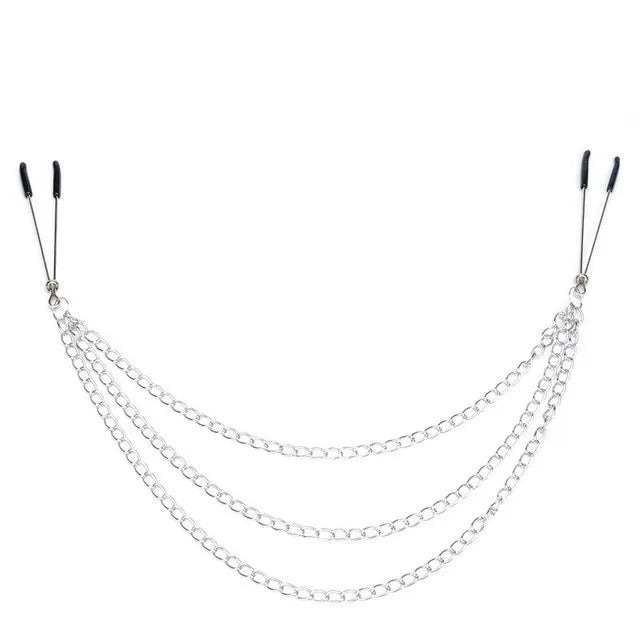 Bdsm Bondage Choker Collar with Nipple Clamp Breast Clip Chain Fetish Slaves Flirt Adult Games Erotic Tools Sex Toys for Couples